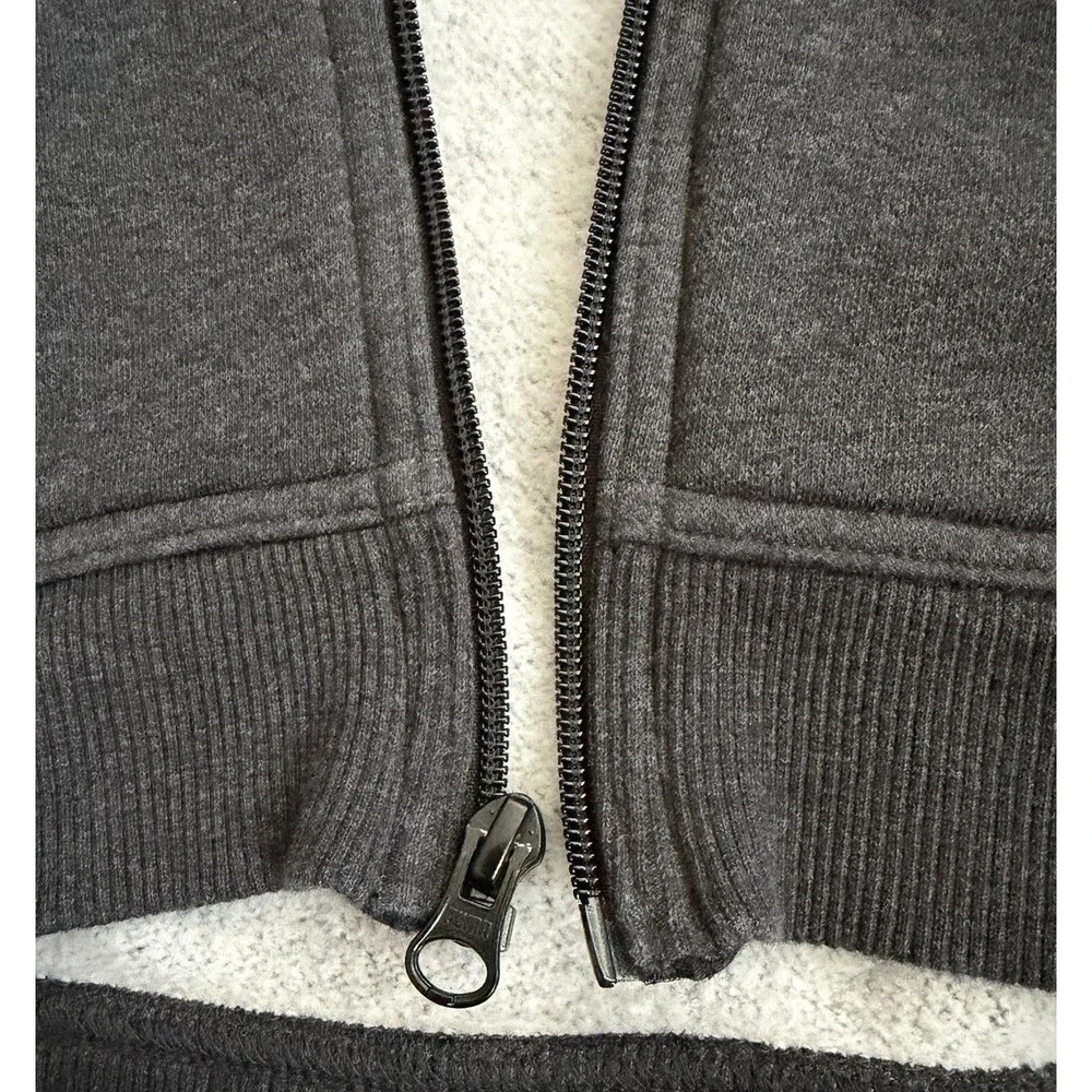 Puma Men's Full Zip Jacket Charcoal Gray Warm Cell Fabric Fleece XXL Athletic